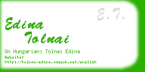 edina tolnai business card